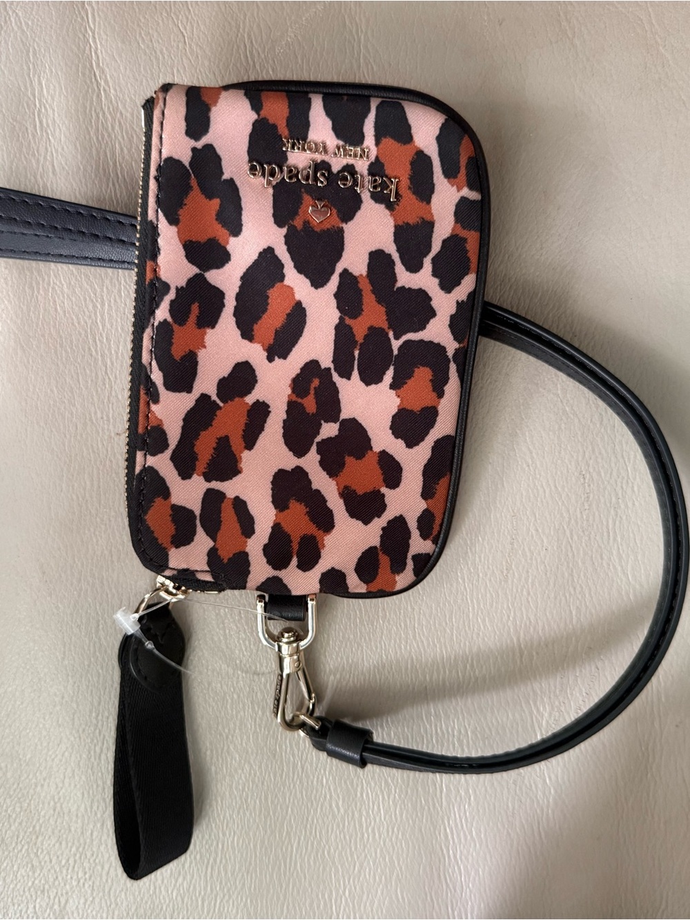 kate spade Leopard-Print Lanyard Wallet